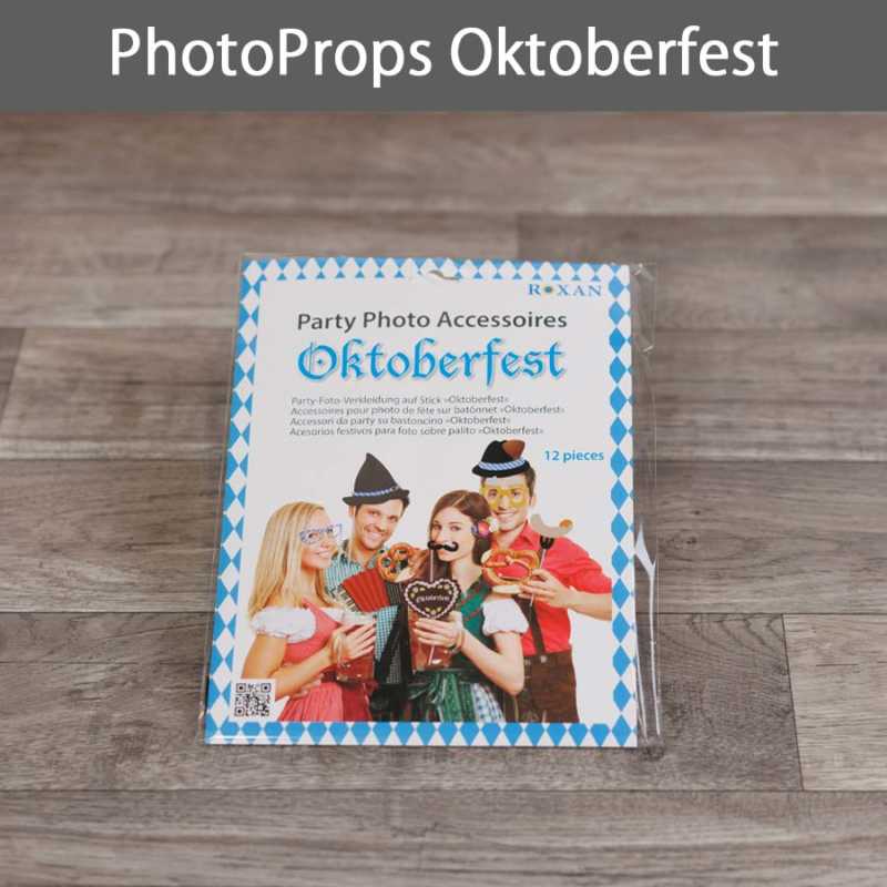6 Stück Oktoberfest Partybrillen - Lustige Fotobox Accessoires Mit Bier & Brezel Motiven